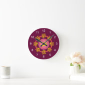 Massageräume - Om Mandala Runde Wanduhr (Zuhause)