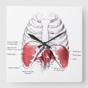Massageräume Quadratische Wanduhr