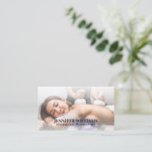 Massagesession | Frau im Spa Visitenkarte (Stehend Vorderseite)