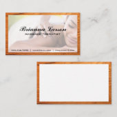 Massagesitzung | Holzschnitt Visitenkarte (Vorne/Hinten)