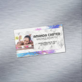 Massagesitzung | Wasserfarbe | Marmor Magnetische Visitenkarte (Beispiel)