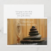 Massagesteine und Holz Einladung (Vorne/Hinten)