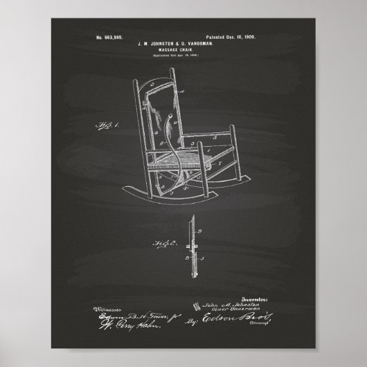 Massagestuhl 1900 Patentenkabine Poster (Vorne)