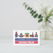 Massagesymbole, Massagetherapeut Visitenkarte (Stehend Vorderseite)