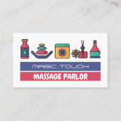 Massagesymbole, Massagetherapeut Visitenkarte (Vorderseite)