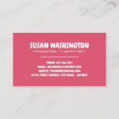 Massagesymbole, Massagetherapeut Visitenkarte (Rückseite)