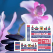 Massagesymbole, Massagetherapeut Visitenkarte