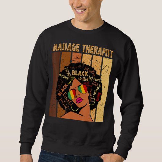 Massagetherapeut Afro American Black Hist Sweatshirt (Vorderseite)