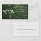 Massagetherapeut Bamboo Big Leaf Ernennung Visitenkarte (Vorne/Hinten)