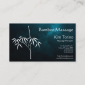 Massagetherapeut Bamboo Dark Clouds Ernennung Visitenkarte (Vorderseite)