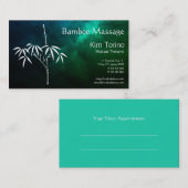 Massagetherapeut Bamboo Dunkle Wolken Termin Visitenkarte (Vorne/Hinten)