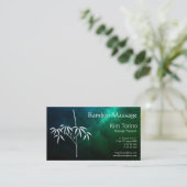 Massagetherapeut Bamboo Dunkle Wolken Termin Visitenkarte (Stehend Vorderseite)