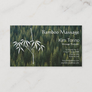 Massagetherapeut Bamboo-Wald Ernennung Visitenkarte