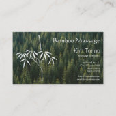 Massagetherapeut Bamboo-Wald Ernennung Visitenkarte (Vorderseite)