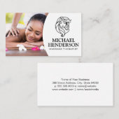 Massagetherapeut | Beauty Salon Logo Visitenkarte (Vorne/Hinten)