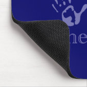 Massagetherapeut: Blauer Handdruck Mousepad (Ecke)