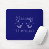 Massagetherapeut: Blauer Handdruck Mousepad (Mit Mouse)
