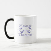 Massagetherapeut: Blauer Handdruck Verwandlungstasse (Links)