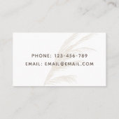 Massagetherapeut Boho Calligraphy Einfach-Minimal Visitenkarte (Rückseite)