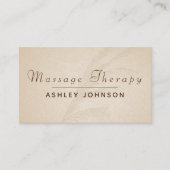 Massagetherapeut Boho Minimalistisches Skriptpapie Visitenkarte (Vorderseite)