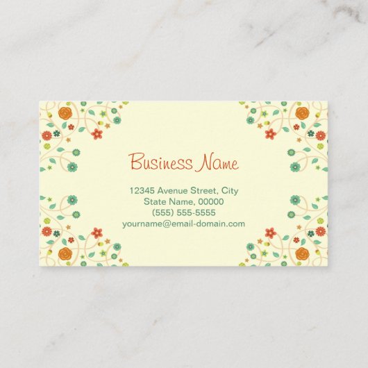 Massagetherapeut - Chic Nature Stilvoll Visitenkarte (Rückseite)