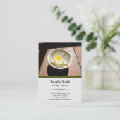 Massagetherapeut Chic Water Lily Ernennung Terminkarte (Stehend Vorderseite)