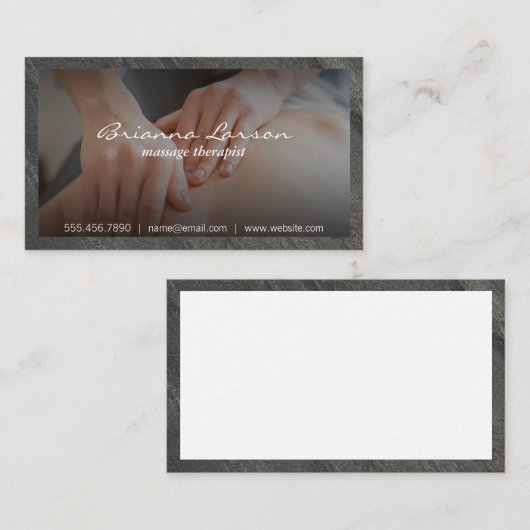 Massagetherapeut | Chiropraktiker Visitenkarte (Vorne/Hinten)