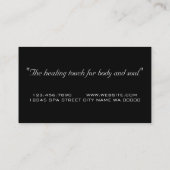 Massagetherapeut Day Wellness-Center Wellness Busi Visitenkarte (Rückseite)