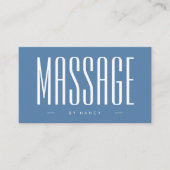 Massagetherapeut Dusty Blue Visitenkarte (Vorderseite)