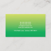 Massagetherapeut Elegant Frühling Grün Visitenkarte (Rückseite)