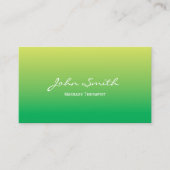 Massagetherapeut Elegant Frühling Grün Visitenkarte (Vorderseite)