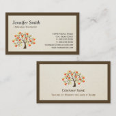 Massagetherapeut - Eleganter schwingender Whimsikb Visitenkarte (Vorne/Hinten)