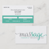 Massagetherapeut-Empfehlungskarte Empfehlungskarte (Vorne/Hinten)