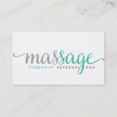 Massagetherapeut-Empfehlungskarte Empfehlungskarte (Rückseite)