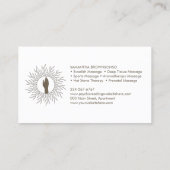 Massagetherapeut Energie Heilung Visitenkarte (Rückseite)