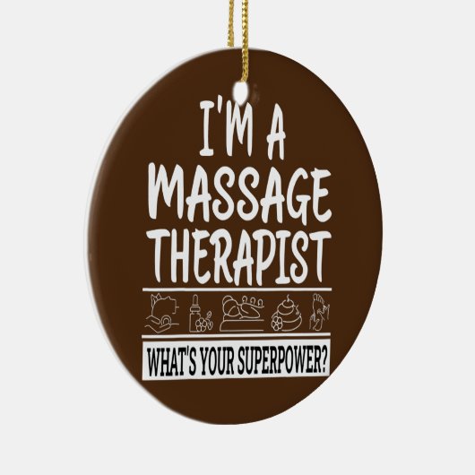 Massagetherapeut Entspannung Beruflich Keramik Ornament (Rechts)