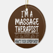 Massagetherapeut Entspannung Beruflich Keramik Ornament (Links)