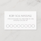 Massagetherapeut: Flachloyalty Card Treuekarte (Vorderseite)