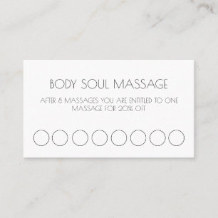 Massagetherapeut: Flachloyalty Card Treuekarte