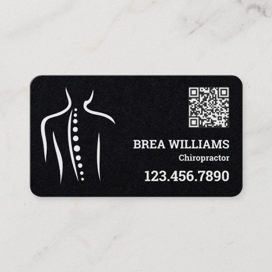 Massagetherapeut für Chiropraktor Custom QR Visitenkarte (Vorderseite)