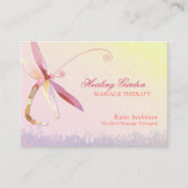 Massagetherapeut für Rote Dragonfly Visitenkarte (Vorderseite)