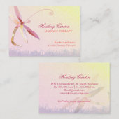 Massagetherapeut für Rote Dragonfly Visitenkarte (Vorne/Hinten)