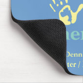 Massagetherapeut: Gelbe Handdrucke Mousepad (Ecke)
