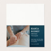 Massagetherapeut | Gesundheit und Wellness Visitenkarten (Außenseite Aufgefaltet)
