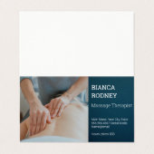 Massagetherapeut | Gesundheit und Wellness Visitenkarten (Außenseite Aufgefaltet)