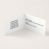 Massagetherapeut | Gesundheit und Wellness | WELLN Visitenkarten (Innenseite)