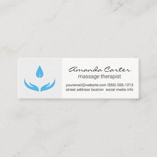 Massagetherapeut | Gesundheitswesen Mini Visitenkarte (Vorderseite)