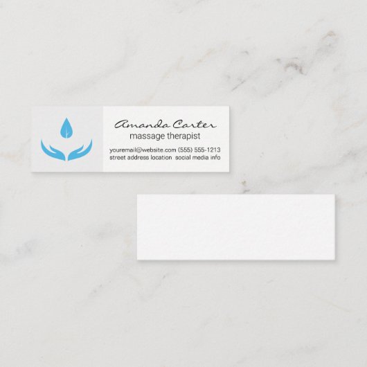 Massagetherapeut | Gesundheitswesen Mini Visitenkarte (Vorne/Hinten)