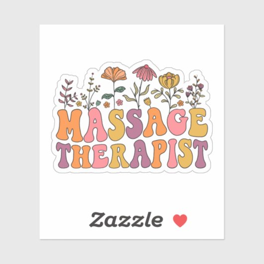 Massagetherapeut Groovy Massage Therapie Masseuse Aufkleber (Blatt)