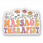 Massagetherapeut Groovy Massage Therapie Masseuse Aufkleber (Vorderseite)
